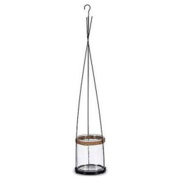 Świeczniki Ibergarden Czarny Przezroczysty Metal Szkło 15,5 x 85,5 x 15,5 cm