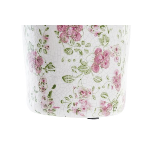 Wazon DKD Home Decor Biały Kolor Zielony Kasztanowy Kamionka Shabby Chic (14 x 14 x 25 cm)