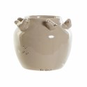 Wazon DKD Home Decor Porcelana Szary Beżowy Ptaki Shabby Chic (15 x 15 x 13,5 cm) (2 Sztuk)