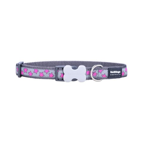 Obroża dla psa Red Dingo STYLE HOT PINK ON COOL GREY 41-63 cm