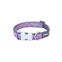 Obroża dla psa Red Dingo STYLE HOT PINK ON COOL GREY 41-63 cm