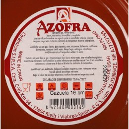 Garnek Azofra Terakota 15 x 15 x 3,2 cm (24 Sztuk)