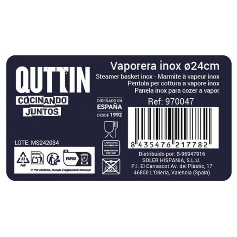 Parowar Garnek do Gotowania na Parze Privilege 26 x 33 x 15 cm (6 Sztuk)