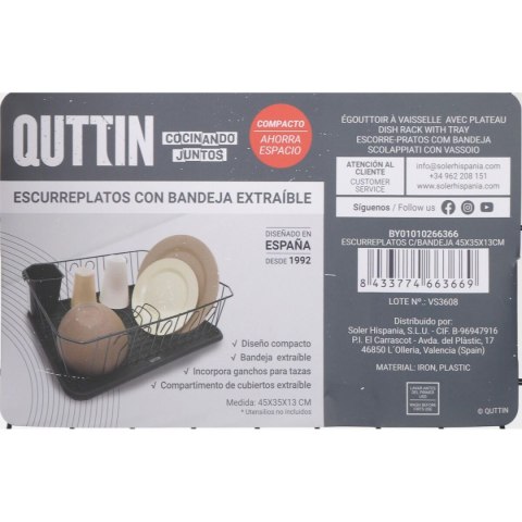 Ociekacz do Naczyń Privilege 45 x 35,4 x 12,5 cm (6 Sztuk)