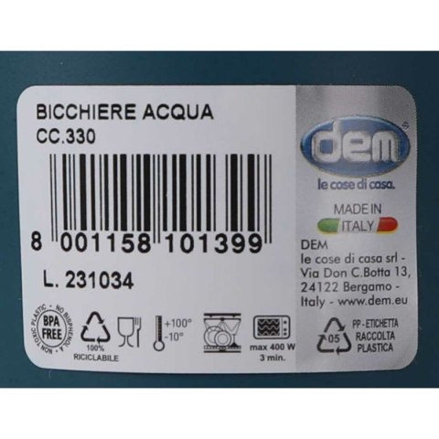 Szklanka/kieliszek Dem Inside Plastikowy 330 ml (48 Sztuk)