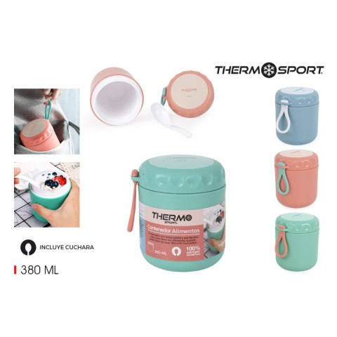 Termos na Jedzenie ThermoSport 380 ml 9 x 9 x 11,5 cm (12 Sztuk)