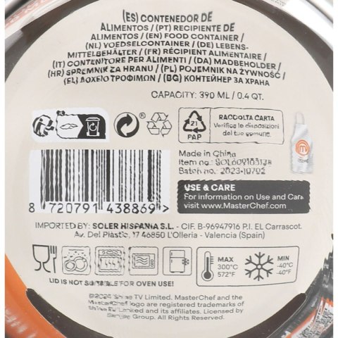 Hermetyczne pudełko na lunch MasterChef Okrągła (12 Sztuk)