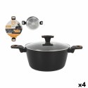 Garnek z Pokrywką MasterChef 28 cm 2,5 mm (4 Sztuk)