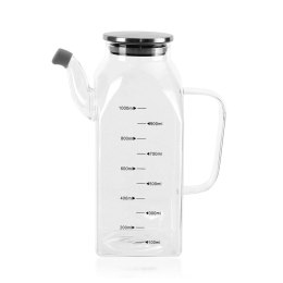 Buteleczka na oliwę La Mediterránea Przezroczysty Srebrzysty Metal Szkło borokrzemowe 1 L (6 Sztuk)