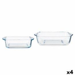 Zestaw Kuchennych Półmisek Pasabahce Borcam Kwadratowy 1040 ml 25,5 x 6 x 22 cm (4 Sztuk)