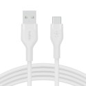Kabel USB-C do USB Belkin BOOST↑CHARGE Flex Biały 2 m (1 Sztuk)