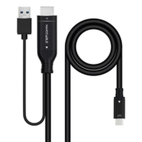 Kabel USB-C na HDMI NANOCABLE Czarny 1,8 m