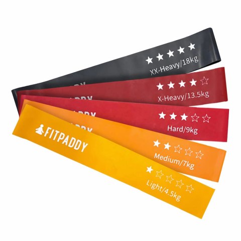 Elastyczne gumy oporowe Fitpaddy Wielokolorowy