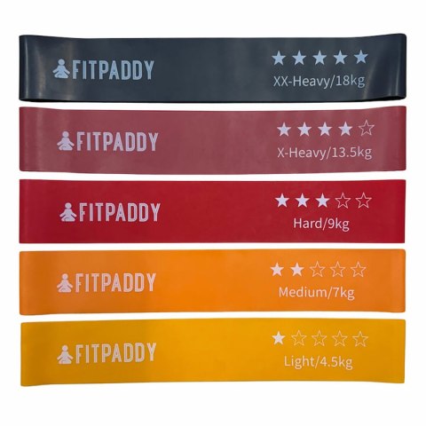 Elastyczne gumy oporowe Fitpaddy Wielokolorowy