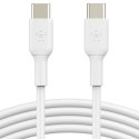 Kabel USB-C na USB-C Belkin CAB003BT2MWH Biały 2 m