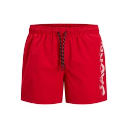 Strój kąpielowy Męski Jack & Jones JPSTMAUI JJSWIM SPLICE LOGO AKM Czerwony - XL
