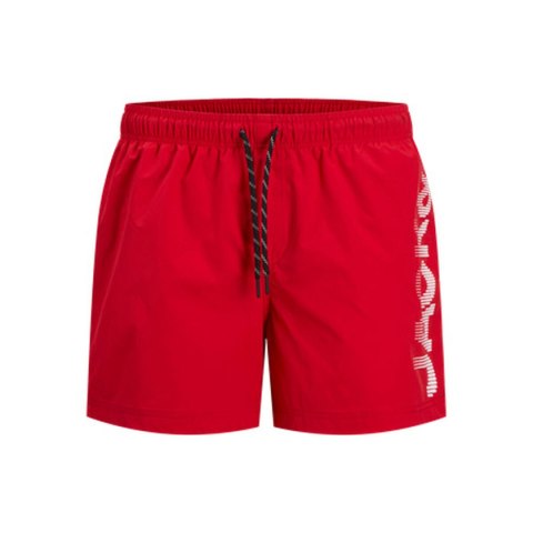 Strój kąpielowy Męski Jack & Jones JPSTMAUI JJSWIM SPLICE LOGO AKM Czerwony - S