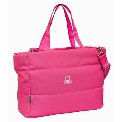 Torba z kieszenią na laptopa Benetton Fuksja 54 x 31 x 17 cm