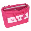 Torba z kieszenią na laptopa Benetton Fuksja 54 x 31 x 17 cm