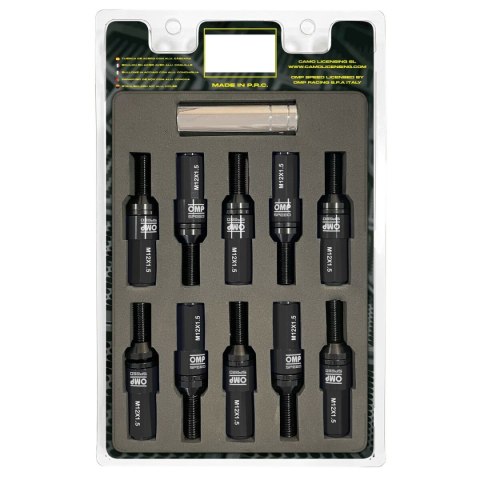 Zestaw śrub OMP OMPS09981401 28 mm Czarny M14 x 1,50