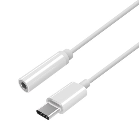 Adapter USB-C na Jack 3.5 mm Aisens A109-0384 Biały 15 cm 0,15 m