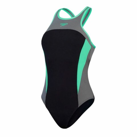 Strój kąpielowy Damski Speedo High Neck Splice Cross Kolor Zielony - 38