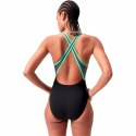 Strój kąpielowy Damski Speedo High Neck Splice Cross Kolor Zielony - 38