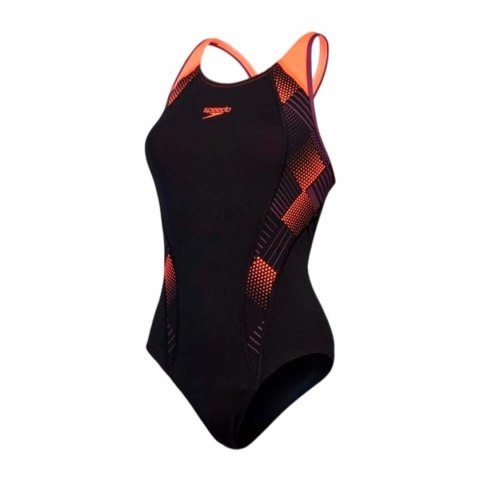 Strój kąpielowy Damski Speedo Placement Laneback Czarny - 40