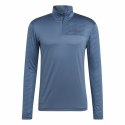 Koszulka z długim rękawem Męska Adidas Multi Half Zip Ls Niebieski - S