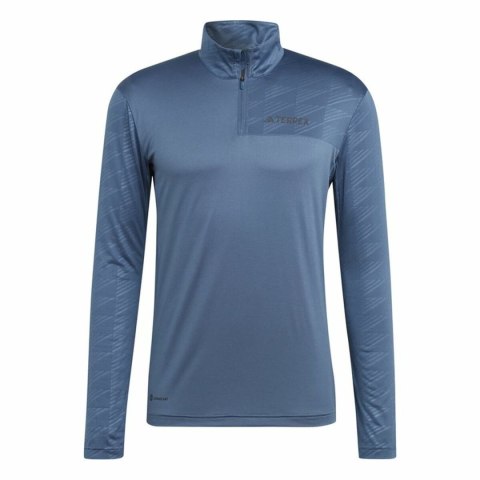 Koszulka z długim rękawem Męska Adidas Multi Half Zip Ls Niebieski - S