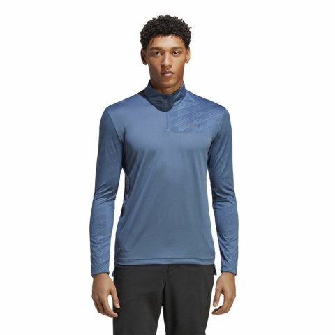 Koszulka z długim rękawem Męska Adidas Multi Half Zip Ls Niebieski - S