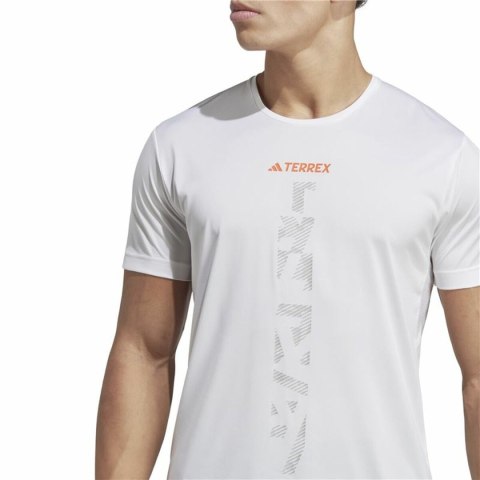 Koszulka z krótkim rękawem Męska Adidas Agr Shirt Biały - XL