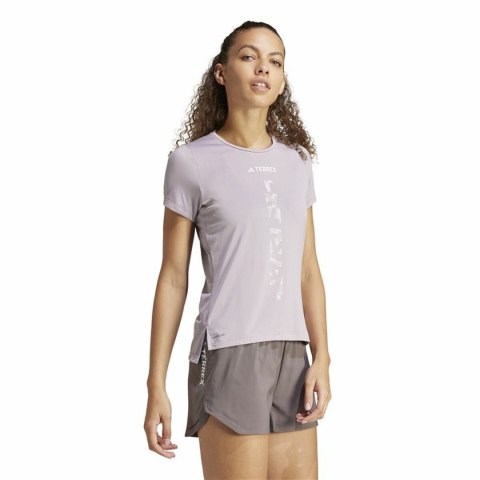 Koszulka z krótkim rękawem Męska Adidas Terrex Agravic Liliowy - M