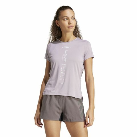 Koszulka z krótkim rękawem Męska Adidas Terrex Agravic Liliowy - S