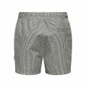 Strój kąpielowy Męski Only & Sons Onsted Stripe Seersucker Biały Czarny - S