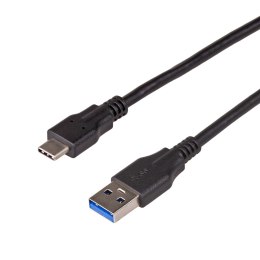Kabel Akyga AK-USB-15 (USB 3.1 M - USB typu C M; 1m; kolor czarny)