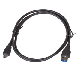 Kabel Akyga AK-USB-15 (USB 3.1 M - USB typu C M; 1m; kolor czarny)