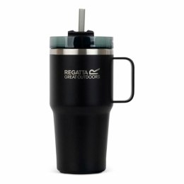 Kubek ze Słomką Regatta Thermo Insulated Mug Czarny 600 ml Stal nierdzewna