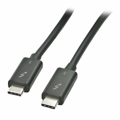 Kabel USB-C LINDY 41556 Czarny 1 m (1 Sztuk)