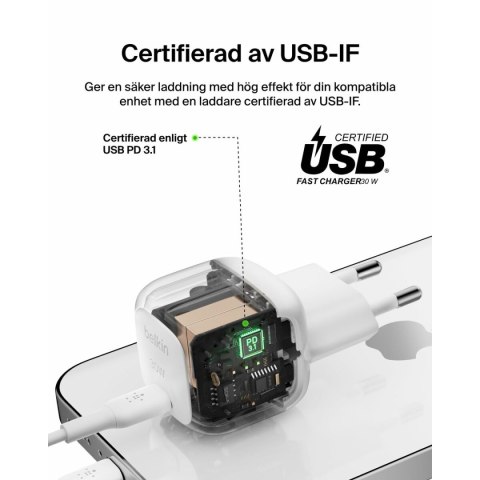 Kabel USB do Lightning Belkin WCA008KQ1MWH-B5