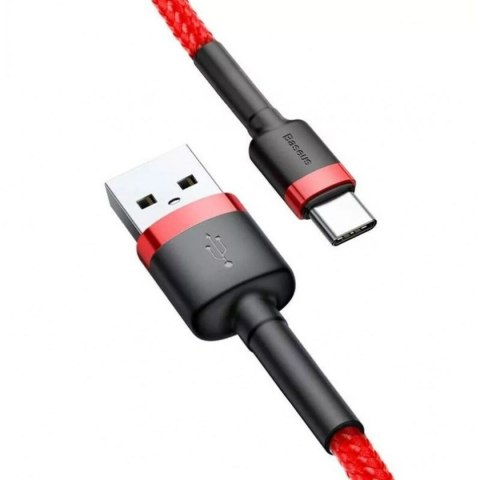 Kabel USB A na USB-C Baseus CATKLF-U09 Czarny Czerwony 3 m