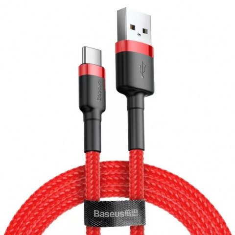 Kabel USB A na USB-C Baseus CATKLF-U09 Czarny Czerwony 3 m