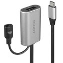 Kabel USB-C LINDY 43270 5 m Czarny Srebrzysty
