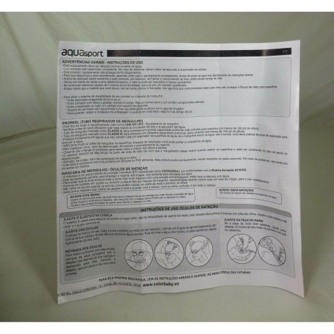 Okulary do Pływania dla Dorosłych AquaSport Czarny Szary (12 Sztuk)