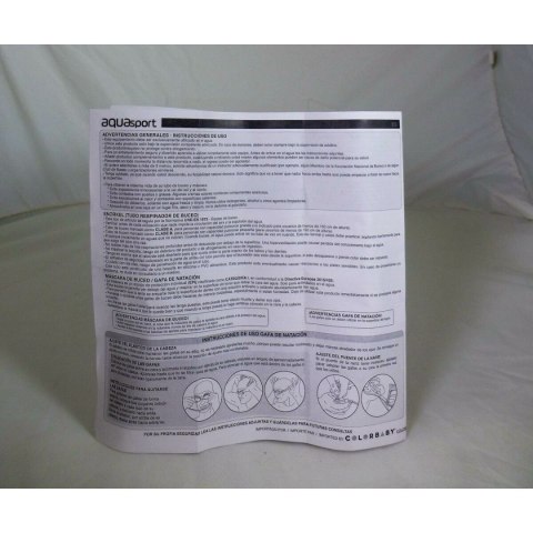 Okulary do Pływania dla Dorosłych AquaSport Czarny Szary (12 Sztuk)