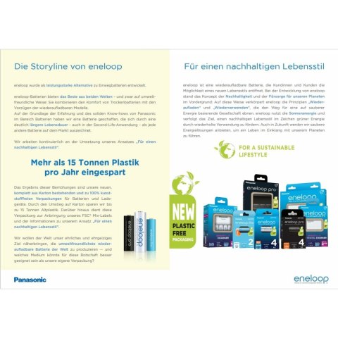 Baterie akumulatorowe Panasonic BK-3HCDE/4CP+CASE