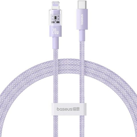 Kabel USB-C do Lightning Baseus P10373001511-00 Purpura 1 m