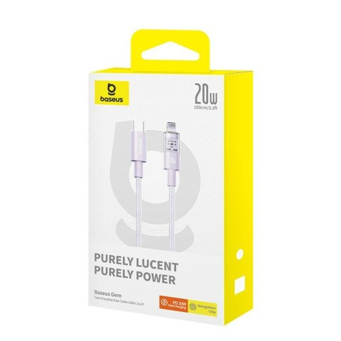 Kabel USB-C do Lightning Baseus P10373001511-00 Purpura 1 m