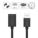Kabel USB Unitek Y-C417GBK Kontakt Męski/Kontakt Żeński Czarny 3 m