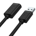 Kabel USB Unitek Y-C417GBK Kontakt Męski/Kontakt Żeński Czarny 3 m